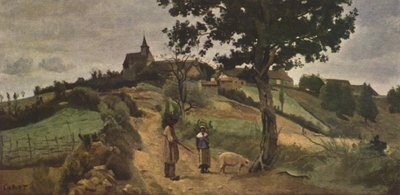 St-André-en-Morvan door Jean Baptiste Camille Corot